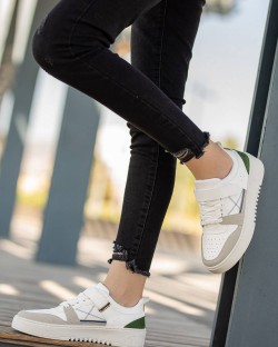 Suzze Cırtlı Bağcıklı Kadın Spor Ayakkabı