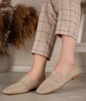 Bevis Küt Burun Loafer Kadın Ayakkabı 