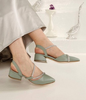 Bonna Taşlı Kemer Topuklu Kadın Ayakkabı