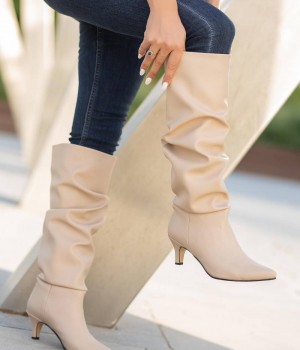 Cessy Körüklü Topuklu Kadın Çizme